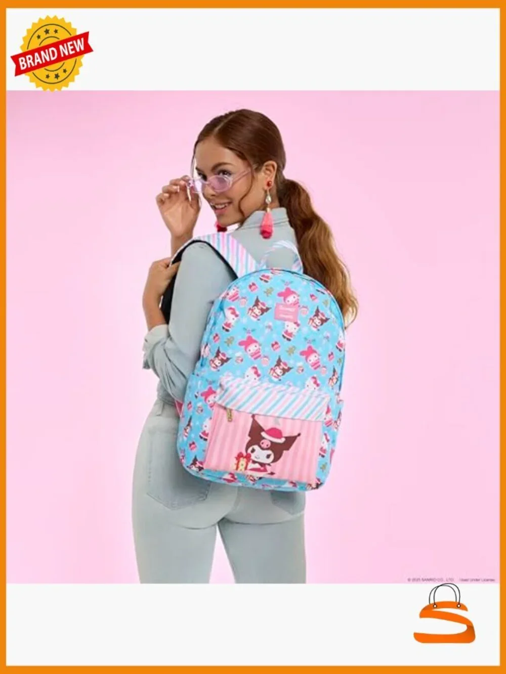 Sanrio Kuromi Friends Holiday Full Size Backpack Nylon Daypack